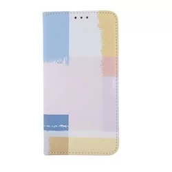 Oppo A17 Telefontok - Smart Trendy Coloured Square - mágneses szilikon keretes könyvtok-1