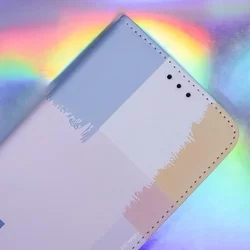 Oppo A17 Telefontok - Smart Trendy Coloured Square - mágneses szilikon keretes könyvtok-4