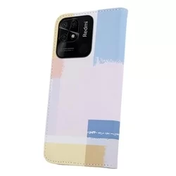 Xiaomi Redmi 10C Telefontok - Smart Trendy Coloured Square - mágneses szilikon keretes könyvtok-3