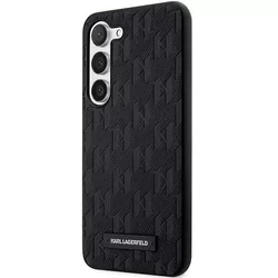 Samsung Galaxy S23 Telefontok - Karl Lagerfeld Saffiano Mono Metal Logo - fekete hátlap tok-1