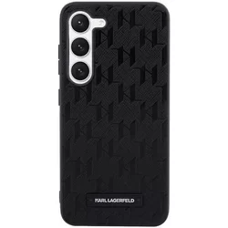 Samsung Galaxy S23 Telefontok - Karl Lagerfeld Saffiano Mono Metal Logo - fekete hátlap tok-3