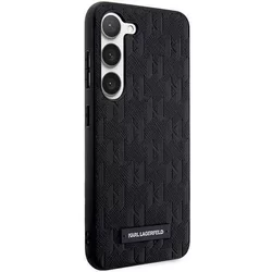 Samsung Galaxy S23 Telefontok - Karl Lagerfeld Saffiano Mono Metal Logo - fekete hátlap tok-4