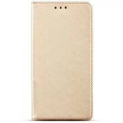 Huawei Mate 20 Pro Telefontok - arany mágneses szilikon keretes könyvtok-3