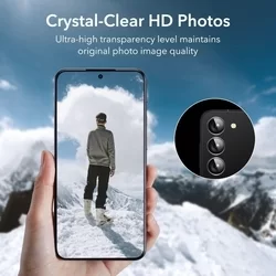 Samsung Galaxy S23+ (S23 Plus) üvegfólia- ESR kamera üvegfólia fekete kerettel/gyűrűvel-2