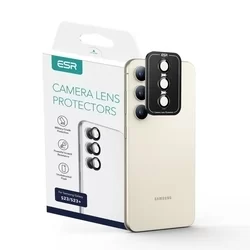 Samsung Galaxy S23+ (S23 Plus) üvegfólia- ESR kamera üvegfólia fekete kerettel/gyűrűvel-7