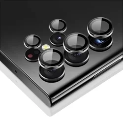 Samsung Galaxy S23 Ultra  üvegfólia- ESR kamera üvegfólia fekete kerettel/gyűrűvel-1