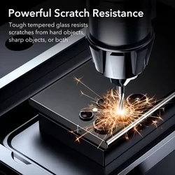 Samsung Galaxy S23 Ultra  üvegfólia- ESR kamera üvegfólia fekete kerettel/gyűrűvel-6