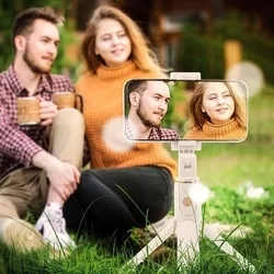 K07 Selfie bot - fehér, bluetooth távirányítós, tripoddá alakítható selfie bot-3