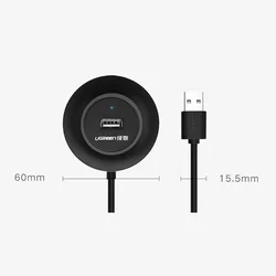 UGREEN CR106 HUB Adapter - 4xUSB porttal, fekete adapter-1