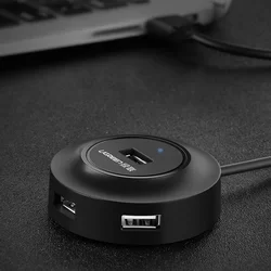 UGREEN CR106 HUB Adapter - 4xUSB porttal, fekete adapter-4