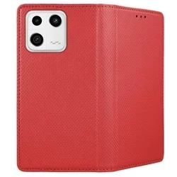 Xiaomi 13 Telefontok - piros mágneses szilikon keretes könyvtok-2