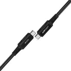 ACEFAST C4-03 kábel - Type-C (USB-C) / Type-C (USB-C) fekete szövet kábel, 2m, 5A-2