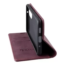 Honor X8a Telefontok - Tactical Xproof burgundi szilikon keretes mágneses könyvtok-1