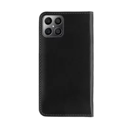 Honor X7a Telefontok - Tactical Field fekete szilikon keretes könyvtok mágneses ráhajtófüllel-1