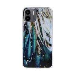 Xiaomi Redmi A1 Telefontok - Gold Glam tollak - mintás műanyag hátlap tok, szilikon kerettel-1