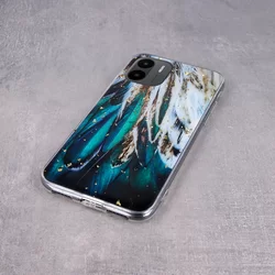 Xiaomi Redmi A1 Telefontok - Gold Glam tollak - mintás műanyag hátlap tok, szilikon kerettel-3