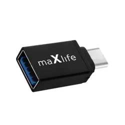 MaxLife Adapter - USB / TYPE-C (USB-C), fekete adapter-1