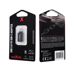 MaxLife Adapter - USB / TYPE-C (USB-C), fekete adapter-2