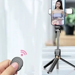 STAND XT-06S Selfie bot - fekete, bluetooth távirányítós, tripoddá alakítható selfie bot LED világítással-8