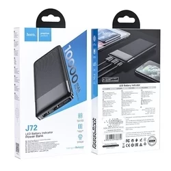 Hoco J72 Powerbank - fekete power bank 10000 mAh, LED kijelzővel-4