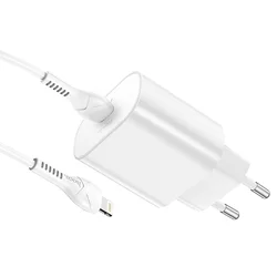 HOCO N22 Töltő - Type-C (USB-C) portos fehér hálózati gyors töltőfej 25W + Type-C (USB-C) / Lightning kábel (1m)-4