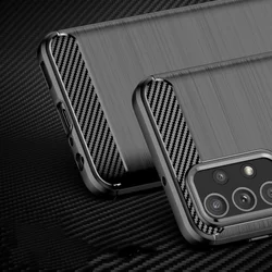 Samsung Galaxy A54 5G Telefontok - Carbon Fiber fekete szilikon tok-3
