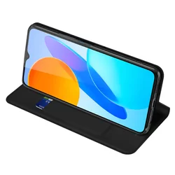 Honor X6 Telefontok - Dux Ducis fekete flipcover tok-3