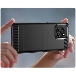 Honor X6 Telefontok - Carbon fekete szilikon tok-1
