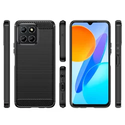 Honor X6 Telefontok - Carbon fekete szilikon tok-4