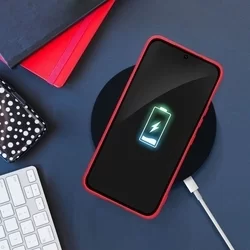 Samsung Galaxy A34 5G Telefontok - korallpiros szilikon hátlap tok-6