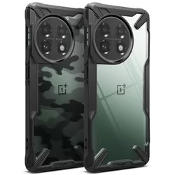 OnePlus 11 5G Telefontok - Ringke Fusion X Design fekete ütésálló tok-5