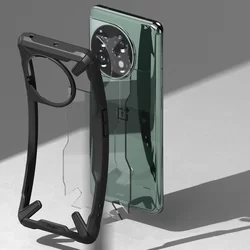OnePlus 11 5G Telefontok - Ringke Fusion X Design fekete ütésálló tok-8