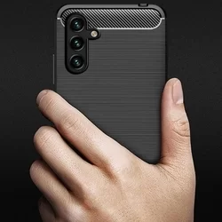 Samsung Galaxy A34 5G Telefontok - Carbon Fiber fekete szilikon tok-4