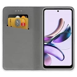 Motorola Moto G53 Telefontok - piros mágneses szilikon keretes könyvtok-1
