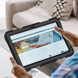 Lenovo Tab M10 Plus 10,6 coll Tablettok (3. gen, TB125FU, TB128XU) - SOLID360 ütésálló, kitámasztható, fekete tablet tok-2