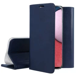 Samsung Galaxy A14 5G Telefontok - Smart Magnetic kék szilikon keretes mágneses könyvtok-1