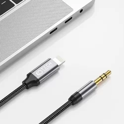 TECH-PROTECT ULTRABOOST Adapter Lightning - Jack (3,5mm) adapter fekete, 1m-2