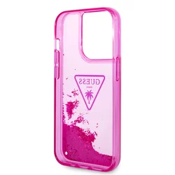 iPhone 14 Pro Telefontok - Guess Liquid Glitter - kemény hátlaptok - Pink-5