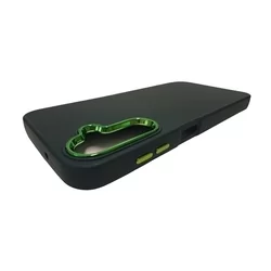 Samsung Galaxy A14 4G / LTE (A145) Telefontok - Frame - zöld műanyag hátlap tok, szilikon kerettel-3