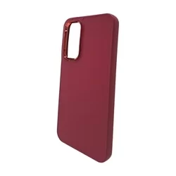 Samsung Galaxy A54 5G Telefontok - Frame - burgundy műanyag hátlap tok, szilikon kerettel-1