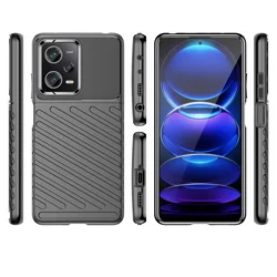 Xiaomi Redmi Note 12 Pro 5G Telefontok - Thunder fekete ütésálló szilikon hátlap tok-4