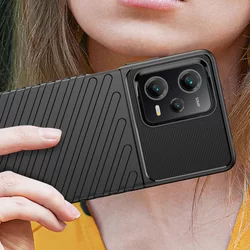Xiaomi Redmi Note 12 Pro 5G Telefontok - Thunder fekete ütésálló szilikon hátlap tok-6