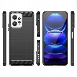 Xiaomi Redmi Note 12 4G / LTE Telefontok - Carbon Fiber fekete szilikon tok-3