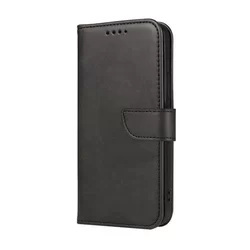 Xiaomi Redmi Note 12 4G / LTE Telefontok - fekete ráhajtófüles bőr könyvtok-2