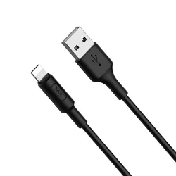 HOCO X25 Kábel - USB / Lightning fekete kábel, (2,4A) 1m-2