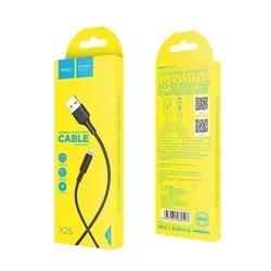 HOCO X25 Kábel - USB / Lightning fekete kábel, (2,4A) 1m-4