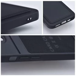 Xiaomi Redmi 12C Telefontok - Forcell Card - fekete kártyatartós szilikon hátlap tok-5