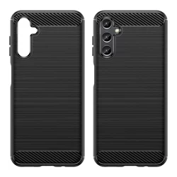 Samsung Galaxy A14 4G / LTE (A145) Telefontok - Carbon Fiber fekete szilikon tok-6