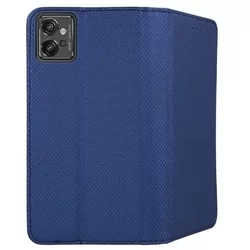 Motorola Moto G32 Telefontok - kék mágneses szilikon keretes könyvtok-1