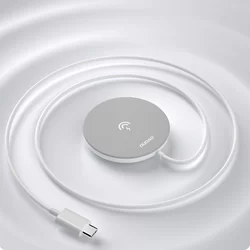 Dudao A12Pro Telefon töltő - fehér vezeték nélküli (Wireless) töltőpad 2A/15W + Type-C (USB-C) kábel-1